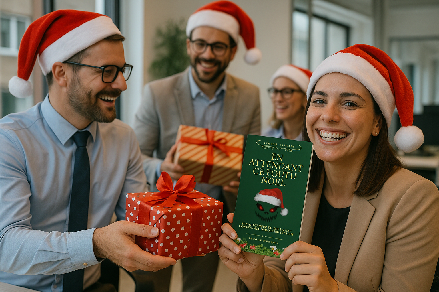 Cadeau Secret Santa drôle à moins de 20 € – Livre humoristique pour adultes En attendant ce foutu Noël